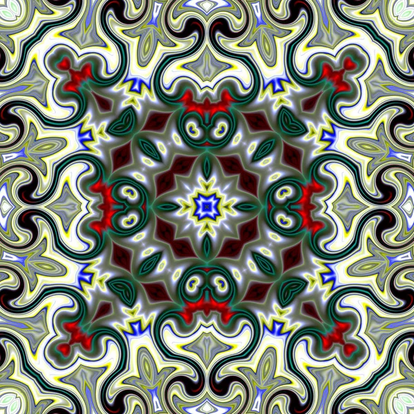 Renkli dijital sanat, oryantal model, geometrik doku, mistik motifi, arka plan, fantastik tasarım. 