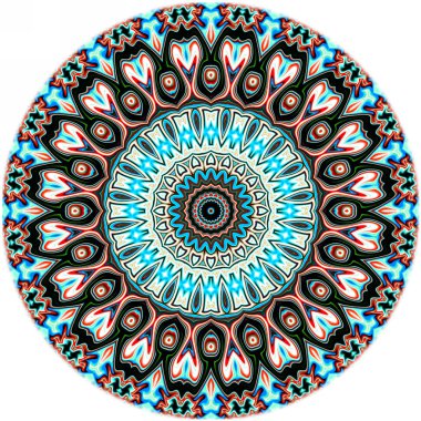Renkli dijital sanat, oryantal model, geometrik doku, mistik motifi, arka plan, fantastik tasarım. 
