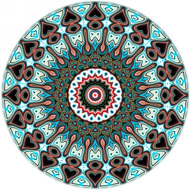 Renkli dijital sanat, oryantal model, geometrik doku, mistik motifi, arka plan, fantastik tasarım. 