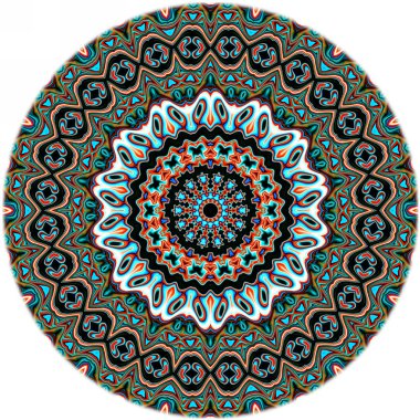 Renkli dijital sanat, oryantal model, geometrik doku, mistik motifi, arka plan, fantastik tasarım. 