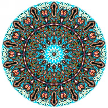 Renkli dijital sanat, oryantal model, geometrik doku, mistik motifi, arka plan, fantastik tasarım. 