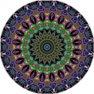 Renkli dijital sanat, oryantal model, geometrik doku, mistik motifi, arka plan, fantastik tasarım. 