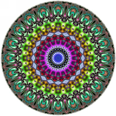 Renkli dijital sanat, oryantal model, geometrik doku, mistik motifi, arka plan, fantastik tasarım. 