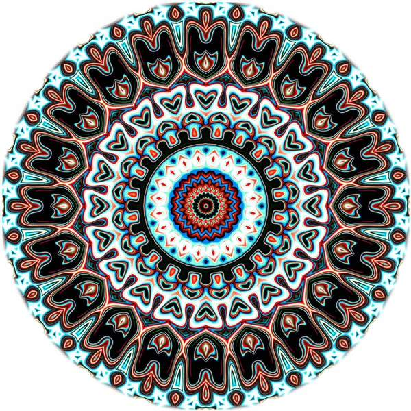 Renkli dijital sanat, oryantal model, geometrik doku, mistik motifi, arka plan, fantastik tasarım. 