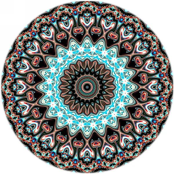 Renkli dijital sanat, oryantal model, geometrik doku, mistik motifi, arka plan, fantastik tasarım. 