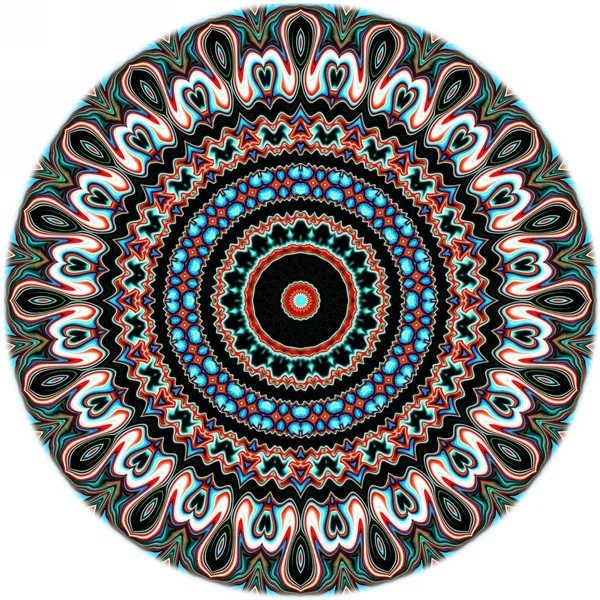 Art Numérique Coloré Motif Oriental Texture Géométrique Motif Mystique Fond — Photo