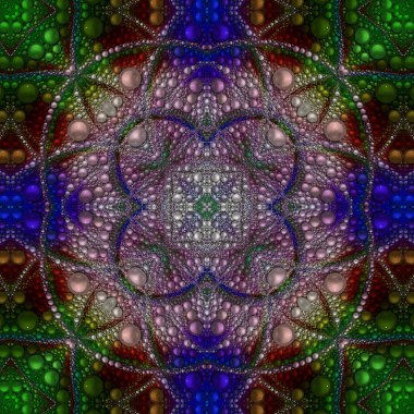 Renkli dijital sanat, oryantal model, geometrik doku, mistik motifi, arka plan, fantastik tasarım. 