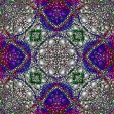 Renkli dijital sanat, oryantal model, geometrik doku, mistik motifi, arka plan, fantastik tasarım. 