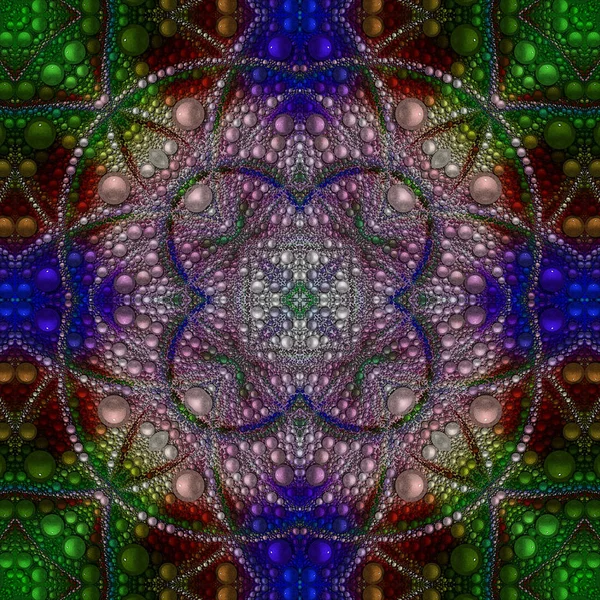 Renkli dijital sanat, oryantal model, geometrik doku, mistik motifi, arka plan, fantastik tasarım. 