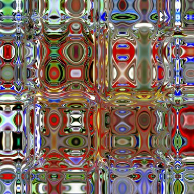 Renkli dijital sanat, oryantal model, geometrik doku, mistik motifi, arka plan, fantastik tasarım. 