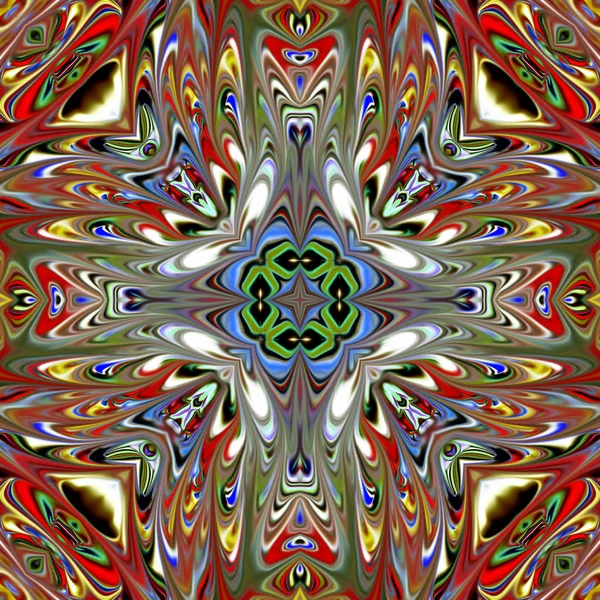 Renkli dijital sanat, oryantal model, geometrik doku, mistik motifi, arka plan, fantastik tasarım. 