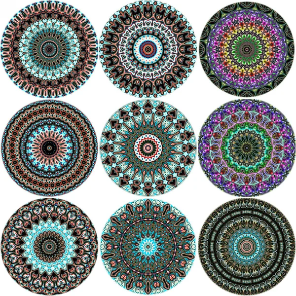 Renkli dijital sanat, oryantal model, geometrik doku, mistik motifi, arka plan, fantastik tasarım. 