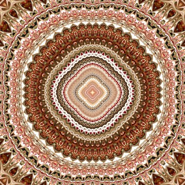 Renkli dijital sanat, oryantal model, geometrik doku, mistik motifi, arka plan, fantastik tasarım. 