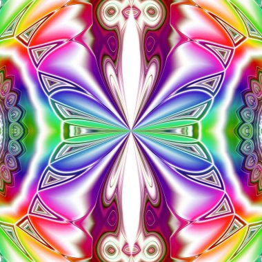 Renkli dijital sanat, oryantal model, geometrik doku, mistik motifi, arka plan, fantastik tasarım. 