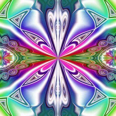 Renkli dijital sanat, oryantal model, geometrik doku, mistik motifi, arka plan, fantastik tasarım. 