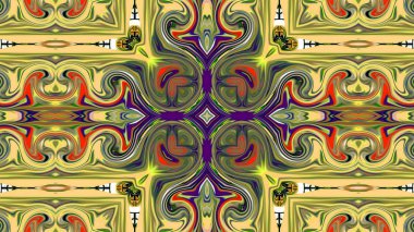 Renkli dijital sanat, oryantal model, geometrik doku, mistik motifi, arka plan, fantastik tasarım. 