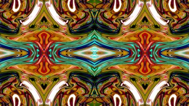 Renkli dijital sanat, oryantal model, geometrik doku, mistik motifi, arka plan, fantastik tasarım. 