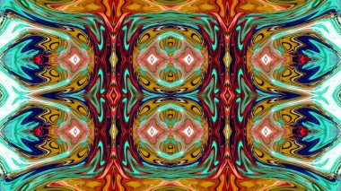 Renkli dijital sanat, oryantal model, geometrik doku, mistik motifi, arka plan, fantastik tasarım. 