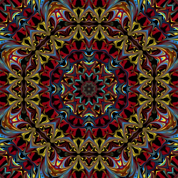 Renkli dijital sanat, oryantal model, geometrik doku, mistik motifi, arka plan, fantastik tasarım. 