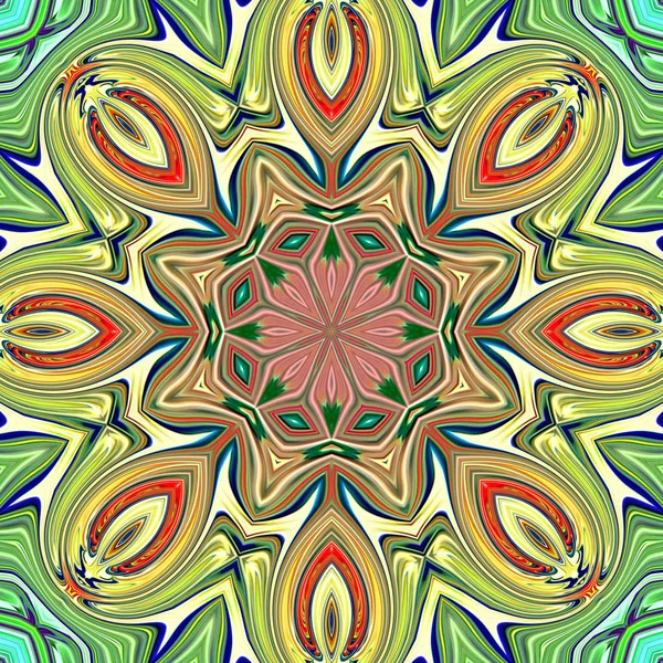 Renkli dijital sanat, oryantal model, geometrik doku, mistik motifi, arka plan, fantastik tasarım. 