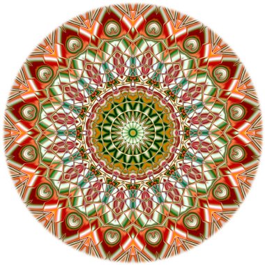 Renkli dijital sanat, oryantal model, geometrik doku, mistik motifi, arka plan, fantastik tasarım. 
