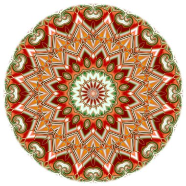 Renkli dijital sanat, oryantal model, geometrik doku, mistik motifi, arka plan, fantastik tasarım. 