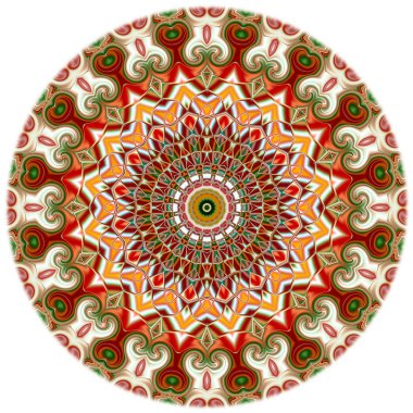 Renkli dijital sanat, oryantal model, geometrik doku, mistik motifi, arka plan, fantastik tasarım. 