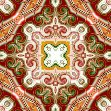 Renkli dijital sanat, oryantal model, geometrik doku, mistik motifi, arka plan, fantastik tasarım. 