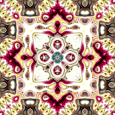 Renkli dijital sanat, oryantal model, geometrik doku, mistik motifi, arka plan, fantastik tasarım. 