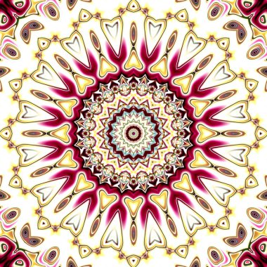 Renkli dijital sanat, oryantal model, geometrik doku, mistik motifi, arka plan, fantastik tasarım. 