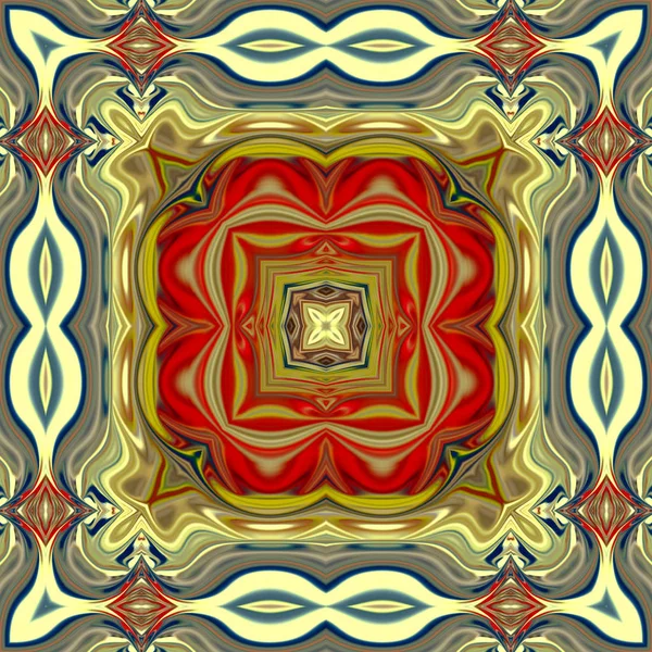 Barevné Digitální Umění Orientální Vzor Geometrické Textury Mystické Motivy Abstraktní — Stock fotografie