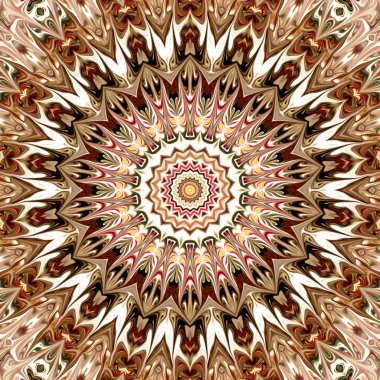 Renkli dijital sanat, oryantal model, geometrik doku, mistik motifi, arka plan, fantastik tasarım. 