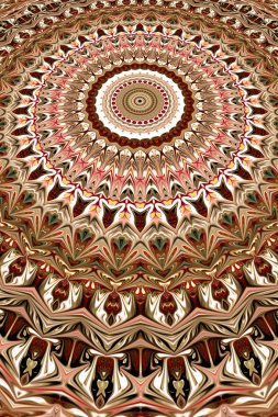 Renkli dijital sanat, oryantal model, geometrik doku, mistik motifi, arka plan, fantastik tasarım. 