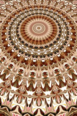 Renkli dijital sanat, oryantal model, geometrik doku, mistik motifi, arka plan, fantastik tasarım. 