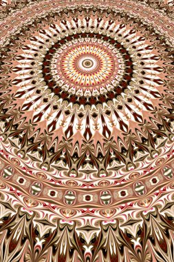 Renkli dijital sanat, oryantal model, geometrik doku, mistik motifi, arka plan, fantastik tasarım. 