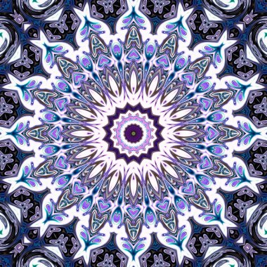 Renkli dijital sanat, oryantal model, geometrik doku, mistik motifi, arka plan, fantastik tasarım. 