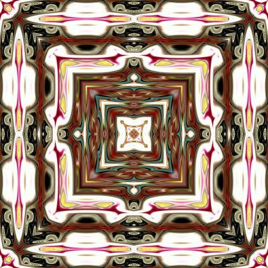 Renkli dijital sanat, oryantal model, geometrik doku, mistik motifi, arka plan, fantastik tasarım. 