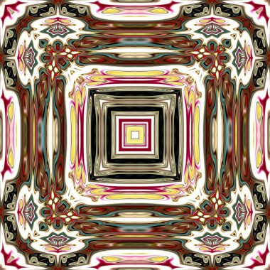 Renkli dijital sanat, oryantal model, geometrik doku, mistik motifi, arka plan, fantastik tasarım. 