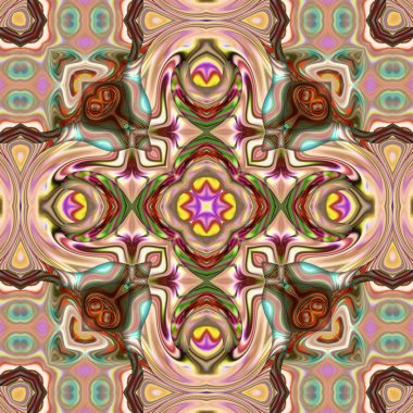 Renkli dijital sanat, oryantal model, geometrik doku, mistik motifi, arka plan, fantastik tasarım. 