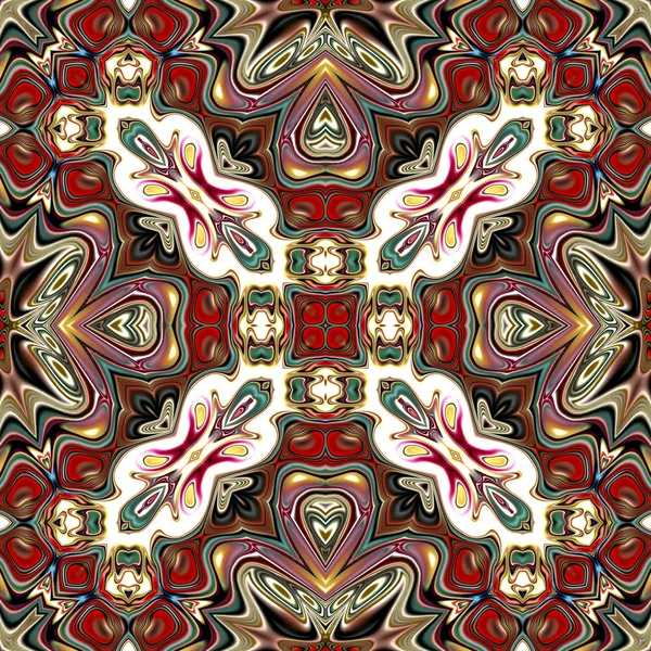 Art Numérique Coloré Motif Oriental Texture Géométrique Motif Mystique Fond — Photo