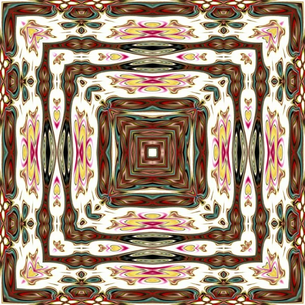 Renkli dijital sanat, oryantal model, geometrik doku, mistik motifi, arka plan, fantastik tasarım. 