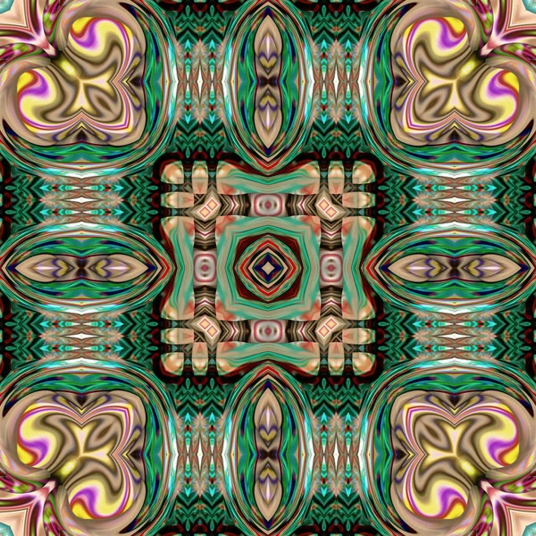 Renkli dijital sanat, oryantal model, geometrik doku, mistik motifi, arka plan, fantastik tasarım. 