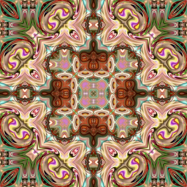 Renkli dijital sanat, oryantal model, geometrik doku, mistik motifi, arka plan, fantastik tasarım. 