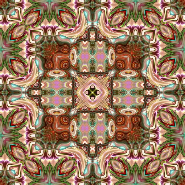 Renkli dijital sanat, oryantal model, geometrik doku, mistik motifi, arka plan, fantastik tasarım. 