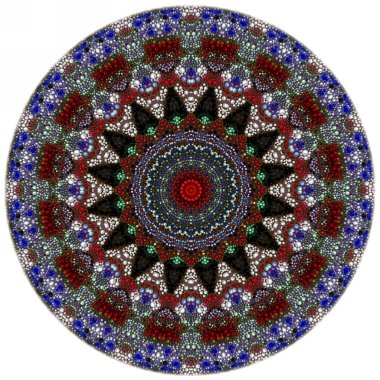 Renkli dijital sanat, oryantal model, geometrik doku, mistik motifi, arka plan, fantastik tasarım. 