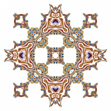 Renkli dijital sanat, oryantal model, geometrik doku, mistik motifi, arka plan, fantastik tasarım. 