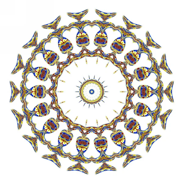 Arte Digital Colorida Padrão Oriental Textura Geométrica Motivo Místico Fundo — Fotografia de Stock