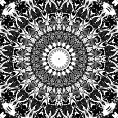 Renkli dijital sanat, oryantal model, geometrik doku, mistik motifi, arka plan, fantastik tasarım. 