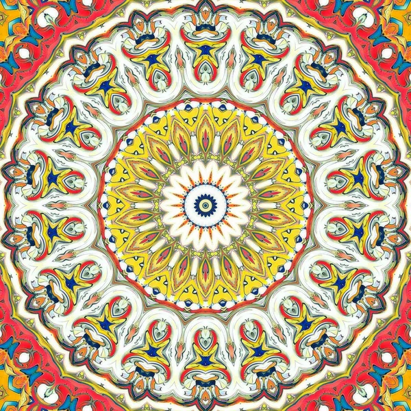 Renkli dijital sanat, oryantal model, geometrik doku, mistik motifi, arka plan, fantastik tasarım. 