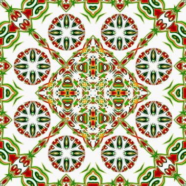 Renkli dijital sanat, oryantal model, geometrik doku, mistik motifi, arka plan, fantastik tasarım. 